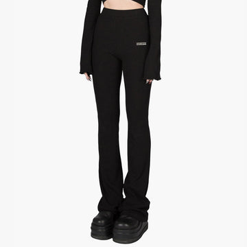 Black Zealous Flared Pants Dark Rave - Aesthetic Clothes Shop Black Zealous Flared Pants Dark Rave - Aesthetic Clothes Shop