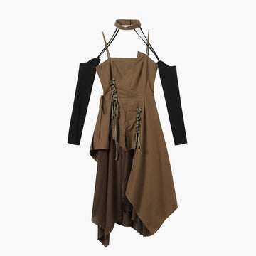 Brown Medieval Tavern Girl Fairytale Dress Brown Medieval Tavern Girl Fairytale Dress