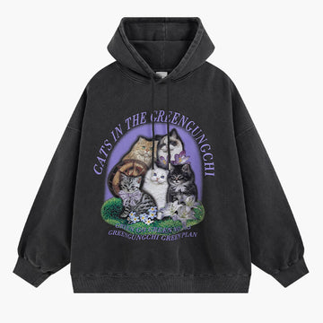 Cats Grunge Hoodie Dullcore Kawaii