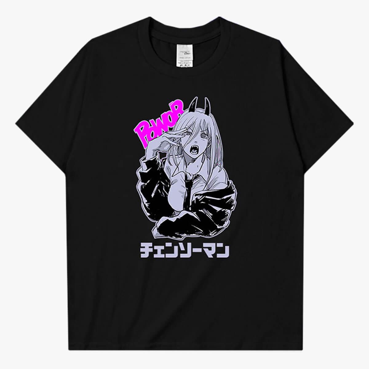 Chainsaw Man Angry Power Anime T-Shirt - Aesthetic Clothes Shop Chainsaw Man Angry Power Anime T-Shirt - Aesthetic Clothes Shop