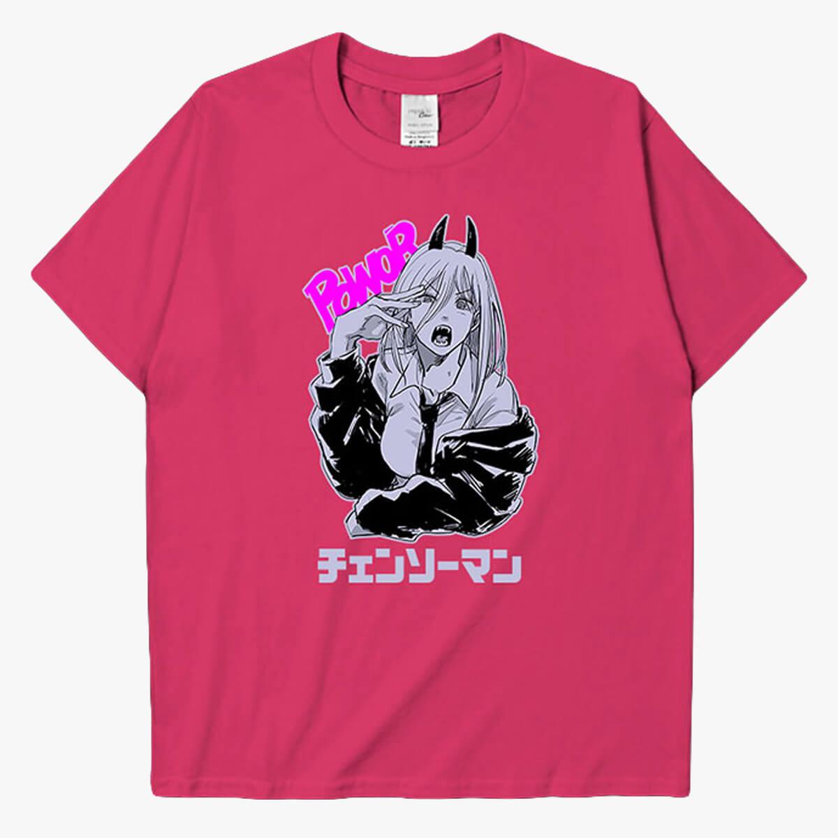 Chainsaw Man Angry Power Anime T-Shirt - Aesthetic Clothes Shop Chainsaw Man Angry Power Anime T-Shirt - Aesthetic Clothes Shop