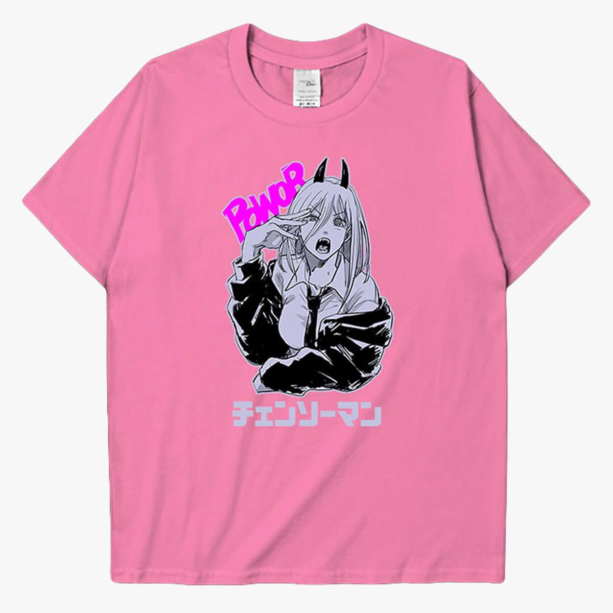 Chainsaw Man Angry Power Anime T-Shirt - Aesthetic Clothes Shop Chainsaw Man Angry Power Anime T-Shirt - Aesthetic Clothes Shop