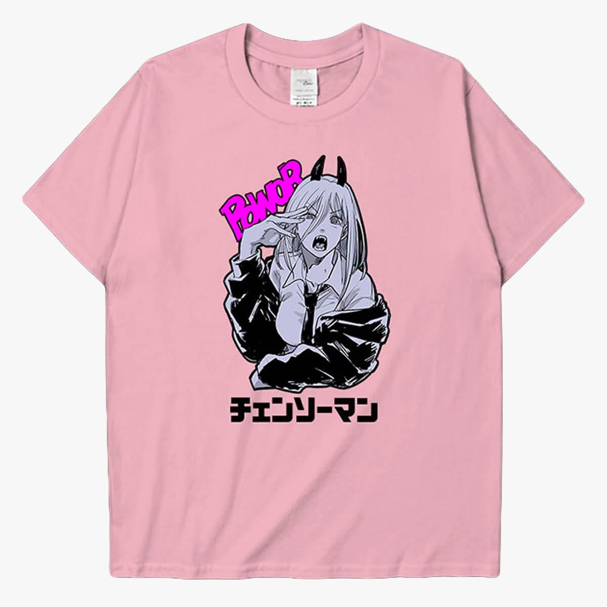 Chainsaw Man Angry Power Anime T-Shirt - Aesthetic Clothes Shop Chainsaw Man Angry Power Anime T-Shirt - Aesthetic Clothes Shop