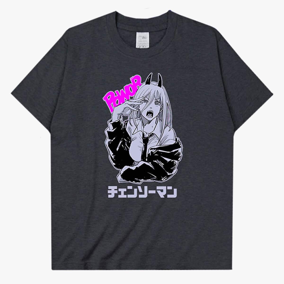 Chainsaw Man Angry Power Anime T-Shirt - Aesthetic Clothes Shop Chainsaw Man Angry Power Anime T-Shirt - Aesthetic Clothes Shop