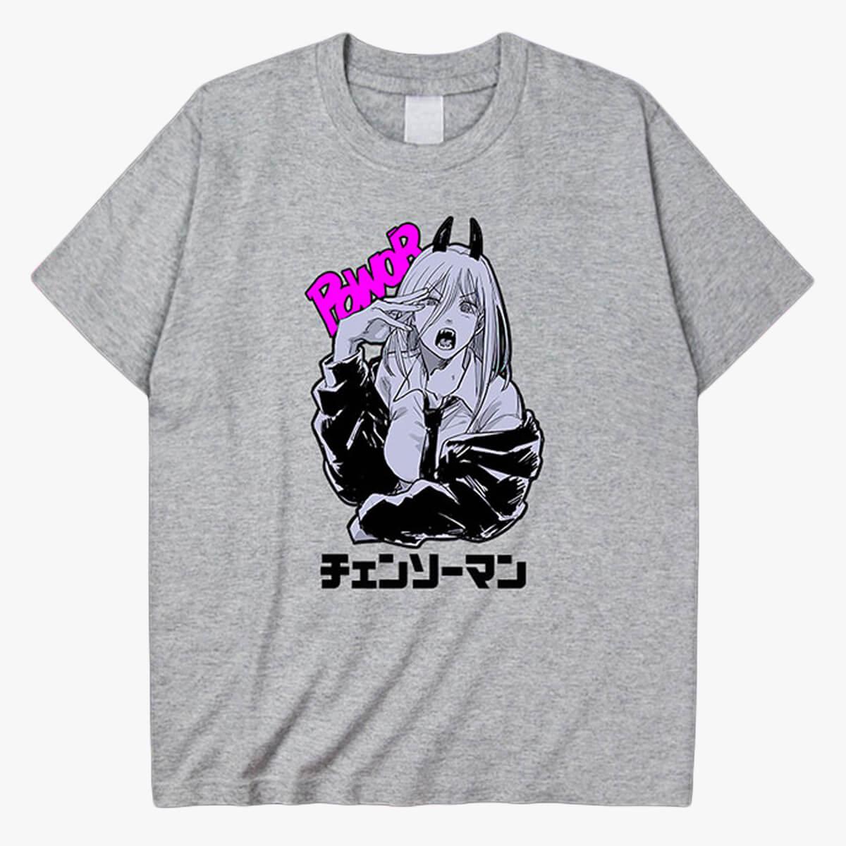 Chainsaw Man Angry Power Anime T-Shirt - Aesthetic Clothes Shop Chainsaw Man Angry Power Anime T-Shirt - Aesthetic Clothes Shop