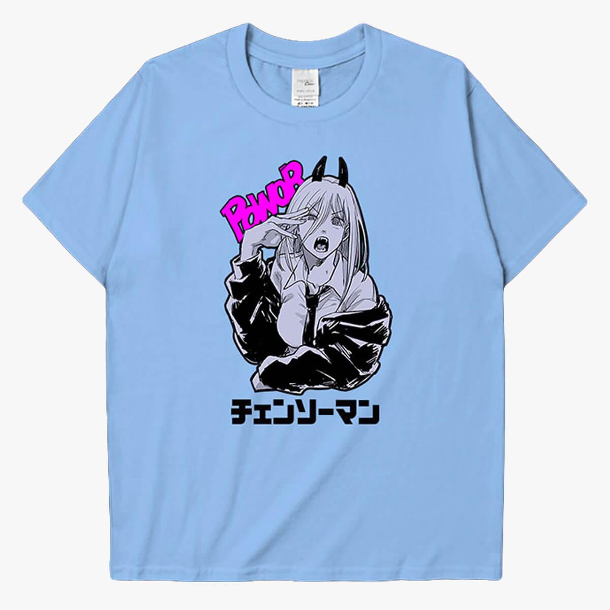 Chainsaw Man Angry Power Anime T-Shirt - Aesthetic Clothes Shop Chainsaw Man Angry Power Anime T-Shirt - Aesthetic Clothes Shop