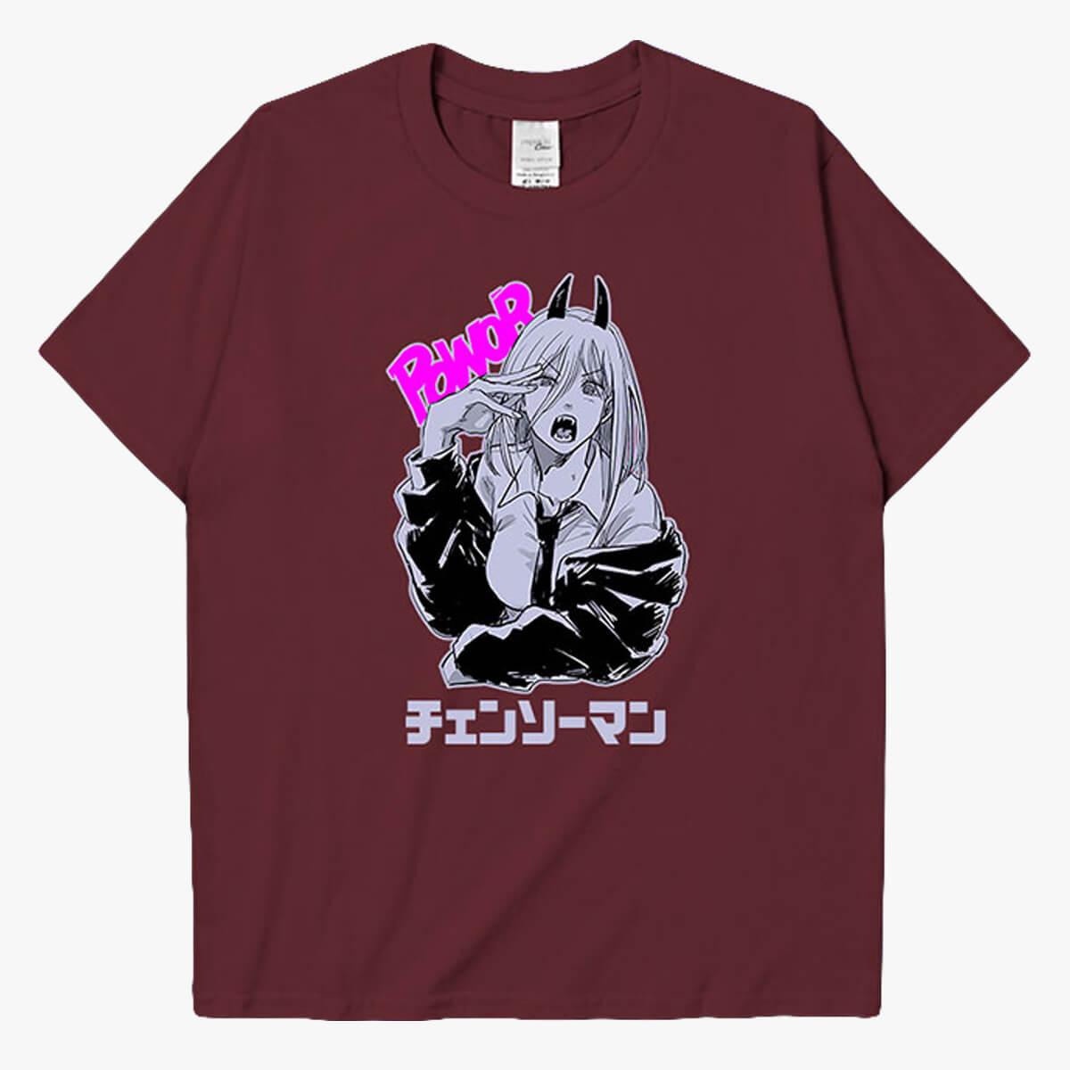 Chainsaw Man Angry Power Anime T-Shirt - Aesthetic Clothes Shop Chainsaw Man Angry Power Anime T-Shirt - Aesthetic Clothes Shop
