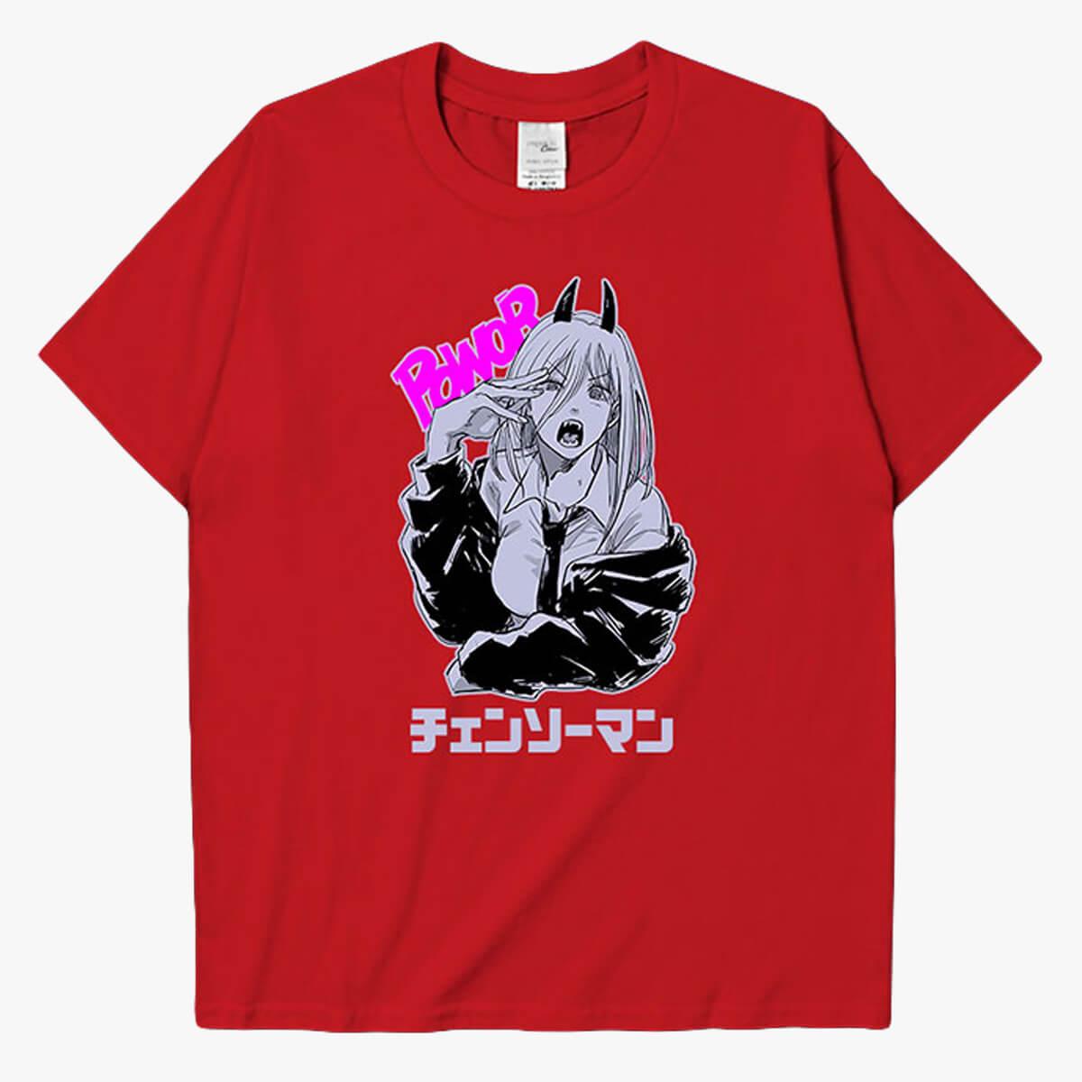 Chainsaw Man Angry Power Anime T-Shirt - Aesthetic Clothes Shop Chainsaw Man Angry Power Anime T-Shirt - Aesthetic Clothes Shop
