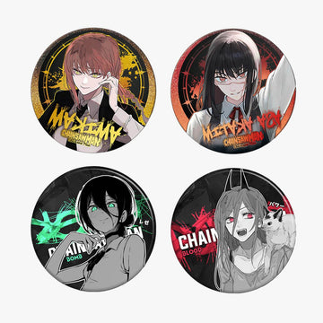 Chainsaw Man Badge Pins Girl Characters - Aesthetic Clothes Shop Chainsaw Man Badge Pins Girl Characters - Aesthetic Clothes Shop