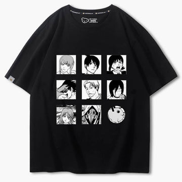 Chainsaw Man Characters Collage Manga T-Shirt - Aesthetic Clothes Shop Chainsaw Man Characters Collage Manga T-Shirt - Aesthetic Clothes Shop
