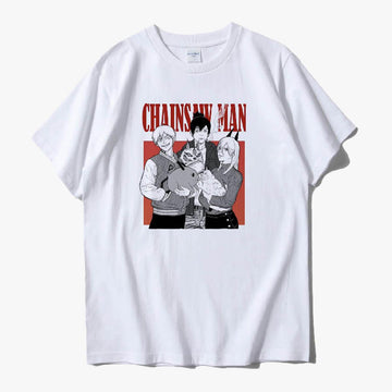 Chainsaw Man Characters Manga T-Shirt - Aesthetic Clothes Shop Chainsaw Man Characters Manga T-Shirt - Aesthetic Clothes Shop