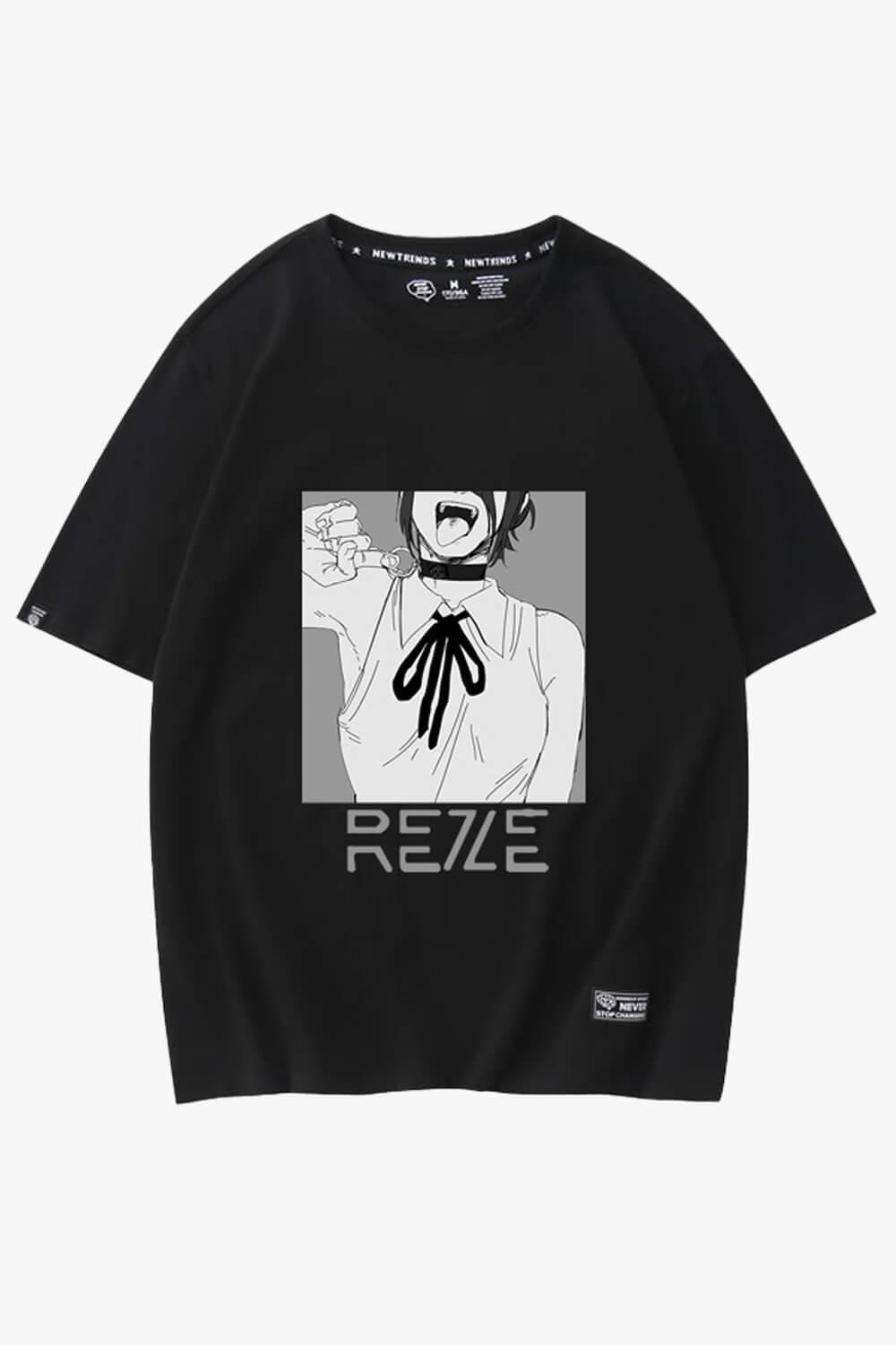 Chainsaw Man Choker Reze Aesthetic T-Shirt - Aesthetic Clothes Shop Chainsaw Man Choker Reze Aesthetic T-Shirt - Aesthetic Clothes Shop