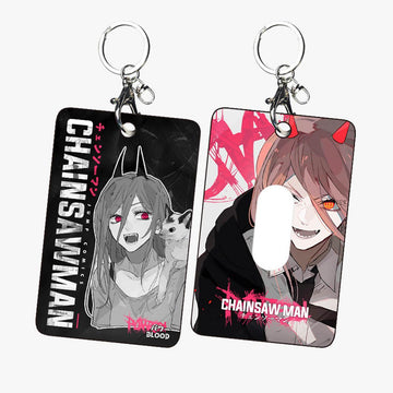 Chainsaw Man Credit Card Holder Key Ring - Aesthetic Clothes Shop Chainsaw Man Credit Card Holder Key Ring - Aesthetic Clothes Shop