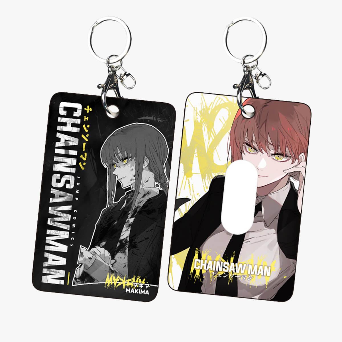 Chainsaw Man Credit Card Holder Key Ring - Aesthetic Clothes Shop
