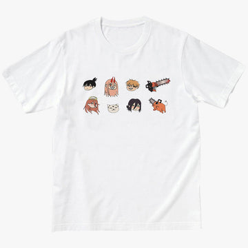 Chainsaw Man Cute Characters Anime T-Shirt - Aesthetic Clothes Shop Chainsaw Man Cute Characters Anime T-Shirt - Aesthetic Clothes Shop