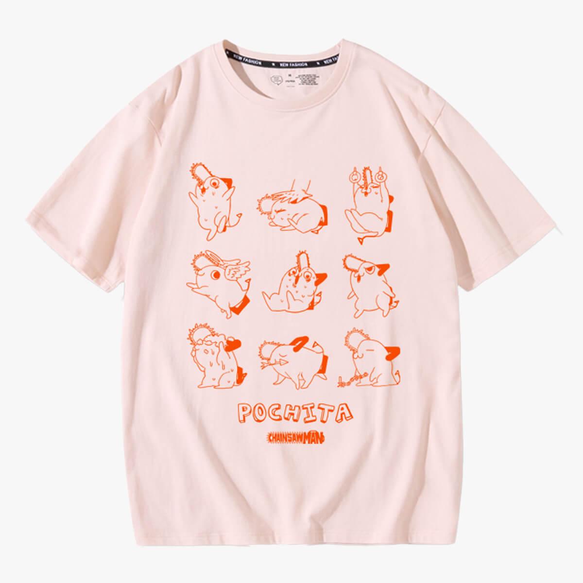Chainsaw Man Cute Pochita Aesthetic T-Shirt - Aesthetic Clothes Shop Chainsaw Man Cute Pochita Aesthetic T-Shirt - Aesthetic Clothes Shop