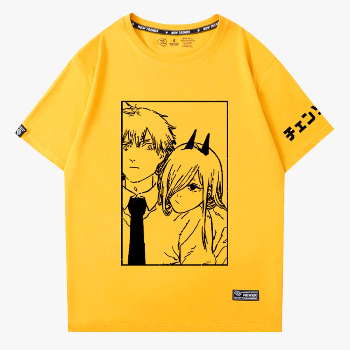 Chainsaw Man Denji and Power Relationship T-Shirt - Aesthetic Clothes Shop Chainsaw Man Denji and Power Relationship T-Shirt - Aesthetic Clothes Shop