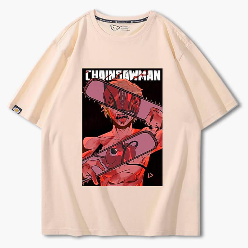 Chainsaw Man Denji Reflection T-Shirt - Aesthetic Clothes Shop Chainsaw Man Denji Reflection T-Shirt - Aesthetic Clothes Shop