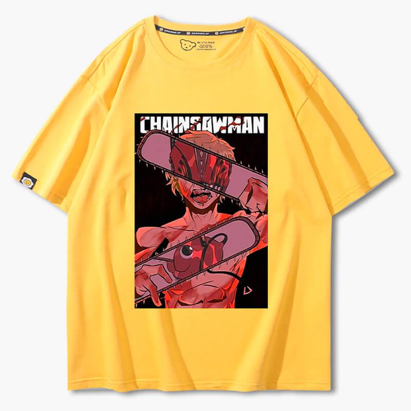 Chainsaw Man Denji Reflection T-Shirt - Aesthetic Clothes Shop Chainsaw Man Denji Reflection T-Shirt - Aesthetic Clothes Shop