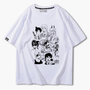 Chainsaw Man Girl Characters Drawing T-Shirt