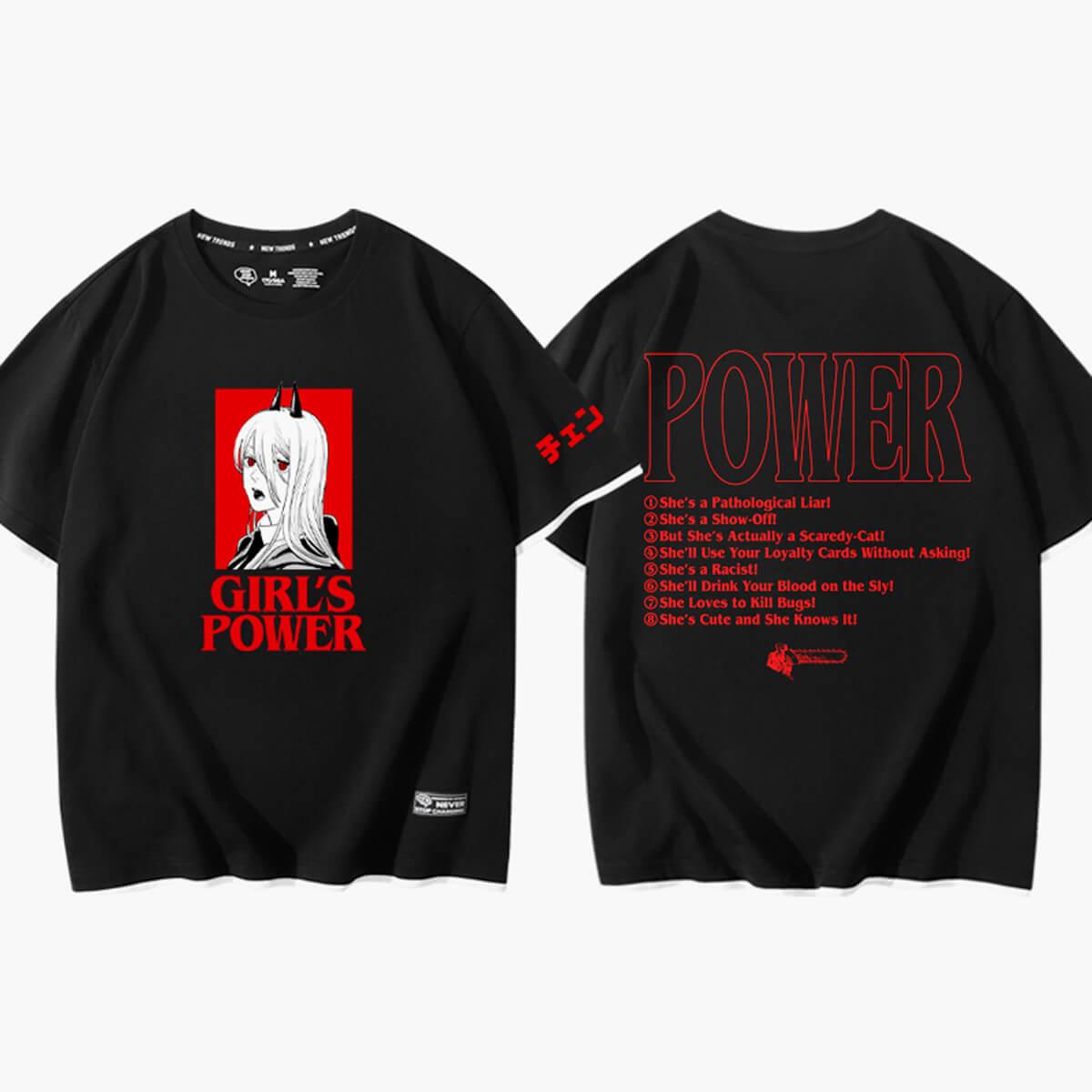 Chainsaw Man Girls Power Animecore T-Shirt - Aesthetic Clothes Shop Chainsaw Man Girls Power Animecore T-Shirt - Aesthetic Clothes Shop
