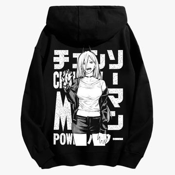 Chainsaw Man Hoodie Power Bloody Hand - Aesthetic Clothes Shop Chainsaw Man Hoodie Power Bloody Hand - Aesthetic Clothes Shop