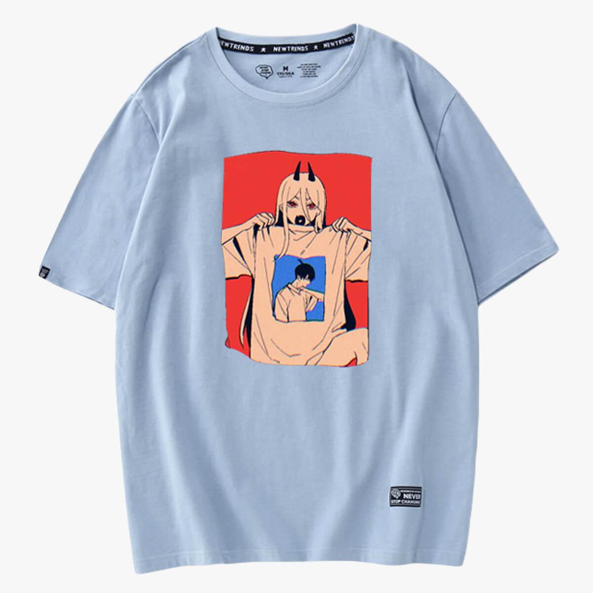 Chainsaw Man Inception Meme T-Shirt Power With Aki Photo Tee - Aesthetic Clothes Shop Chainsaw Man Inception Meme T-Shirt Power With Aki Photo Tee - Aesthetic Clothes Shop