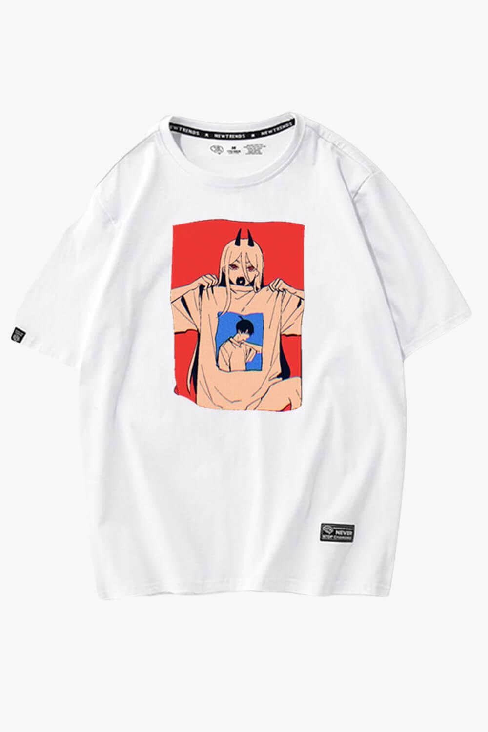 Chainsaw Man Inception Meme T-Shirt Power With Aki Photo Tee - Aesthetic Clothes Shop Chainsaw Man Inception Meme T-Shirt Power With Aki Photo Tee - Aesthetic Clothes Shop