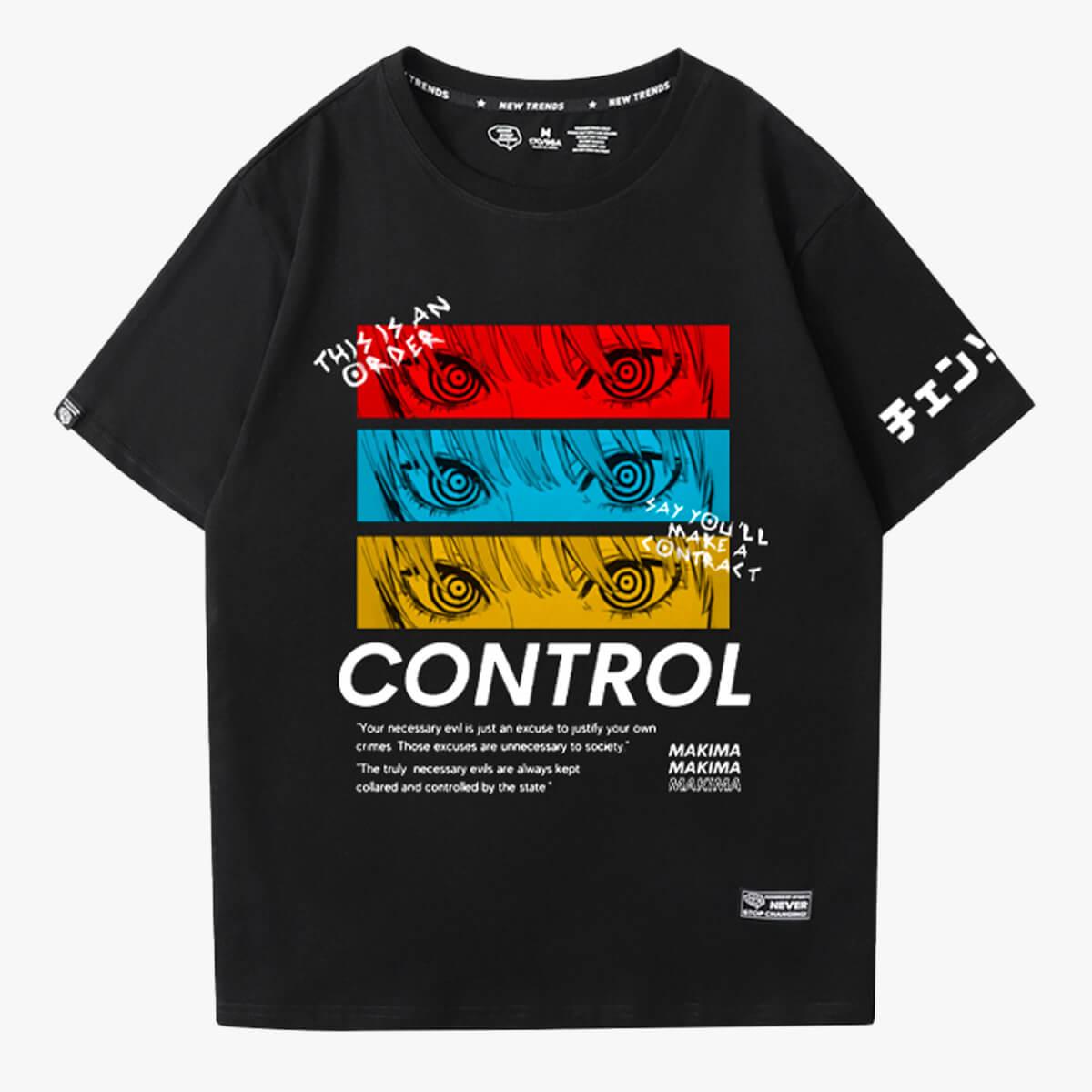 Chainsaw Man Makima Eyes Control T-Shirt - Aesthetic Clothes Shop Chainsaw Man Makima Eyes Control T-Shirt - Aesthetic Clothes Shop