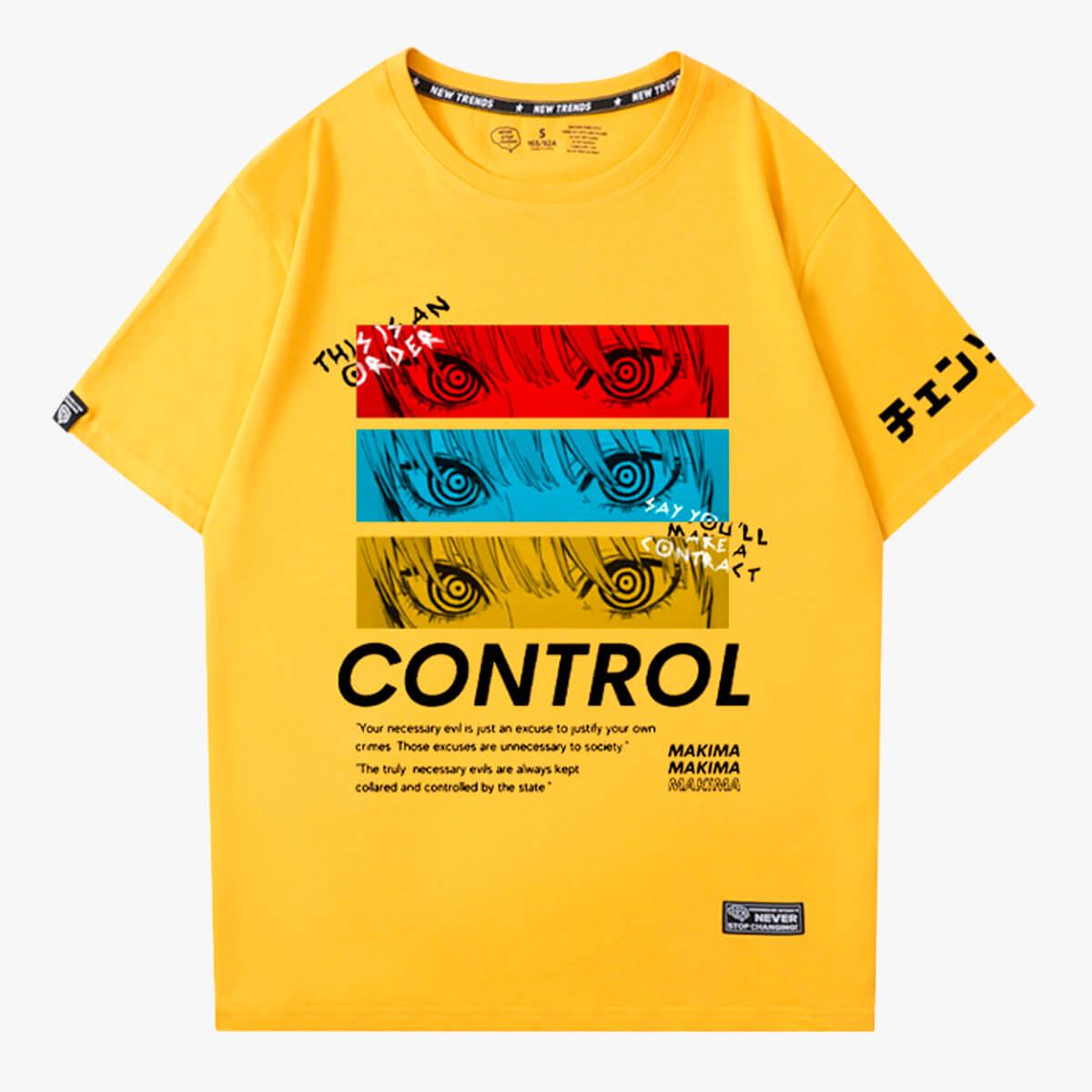 Chainsaw Man Makima Eyes Control T-Shirt - Aesthetic Clothes Shop Chainsaw Man Makima Eyes Control T-Shirt - Aesthetic Clothes Shop