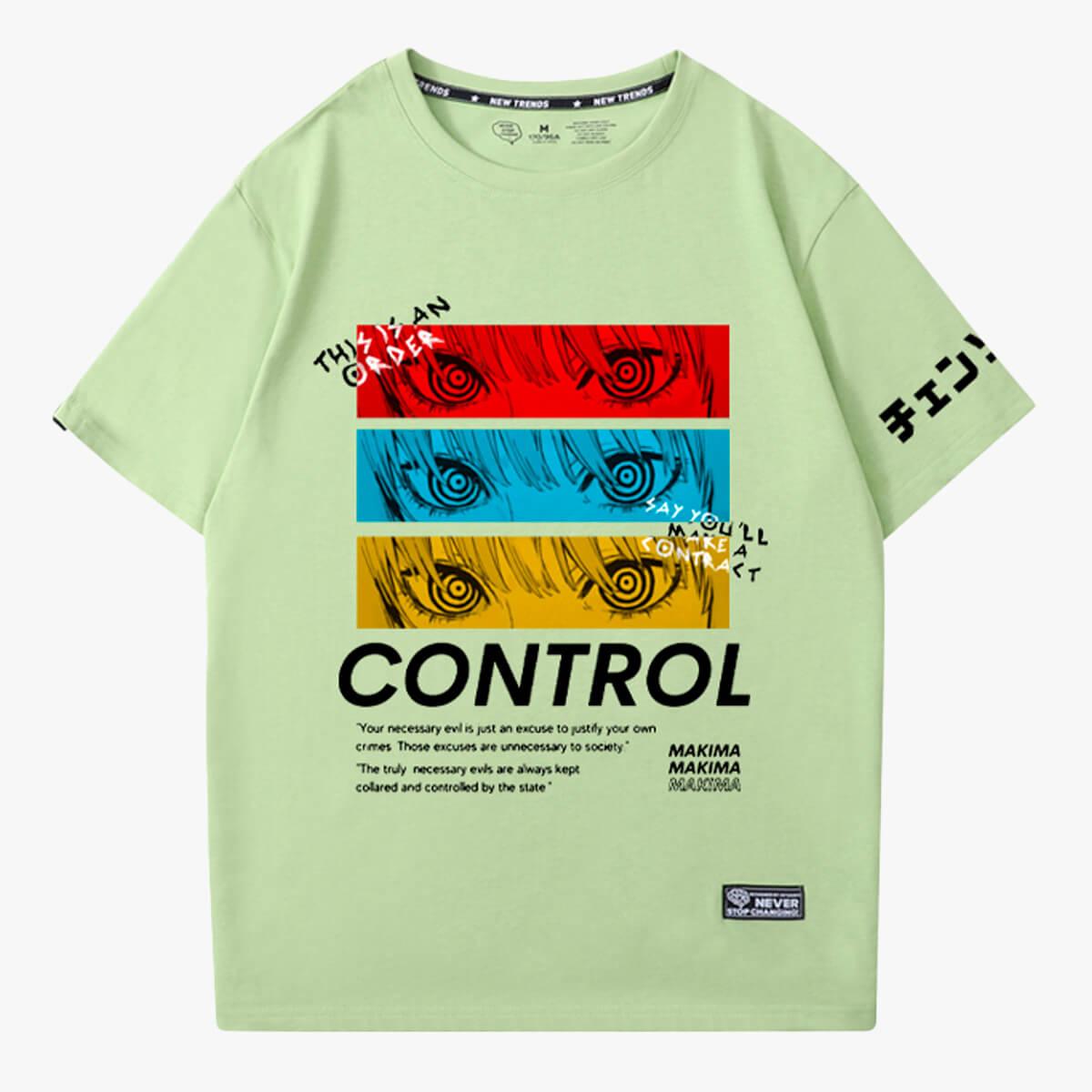 Chainsaw Man Makima Eyes Control T-Shirt - Aesthetic Clothes Shop Chainsaw Man Makima Eyes Control T-Shirt - Aesthetic Clothes Shop
