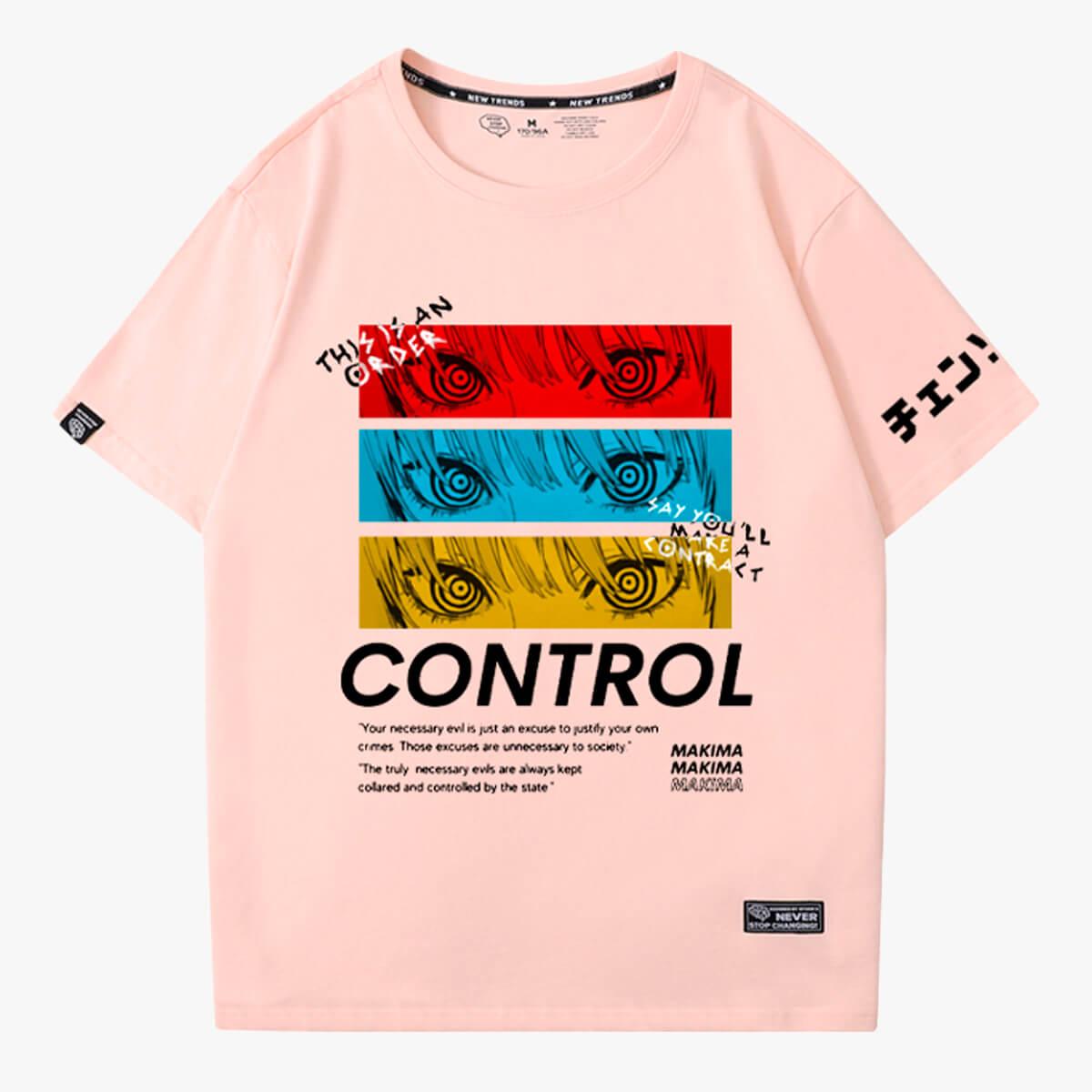 Chainsaw Man Makima Eyes Control T-Shirt - Aesthetic Clothes Shop Chainsaw Man Makima Eyes Control T-Shirt - Aesthetic Clothes Shop