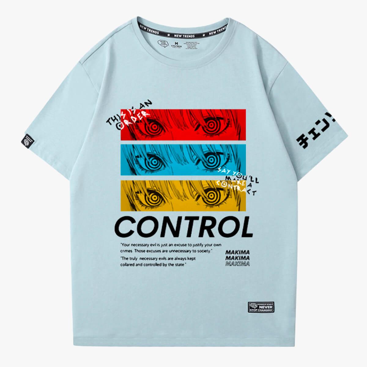 Chainsaw Man Makima Eyes Control T-Shirt - Aesthetic Clothes Shop Chainsaw Man Makima Eyes Control T-Shirt - Aesthetic Clothes Shop
