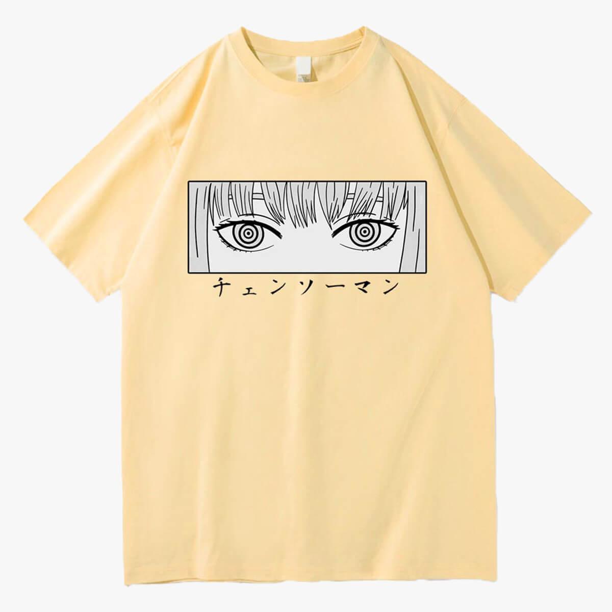 Chainsaw Man Makima Eyes Manga T-Shirt - Aesthetic Clothes Shop Chainsaw Man Makima Eyes Manga T-Shirt - Aesthetic Clothes Shop
