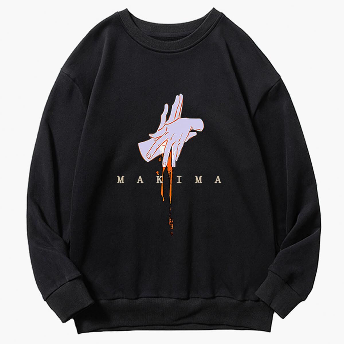Chainsaw Man Makima Hand Sign Sweatshirt - Aesthetic Clothes Shop Chainsaw Man Makima Hand Sign Sweatshirt - Aesthetic Clothes Shop