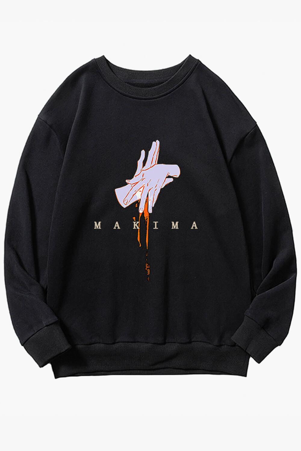 Chainsaw Man Makima Hand Sign Sweatshirt - Aesthetic Clothes Shop Chainsaw Man Makima Hand Sign Sweatshirt - Aesthetic Clothes Shop