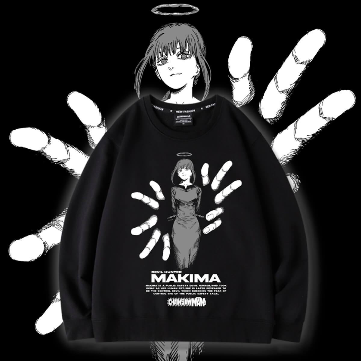 Chainsaw Man Makima Hands Aesthetic Sweatshirt - Aesthetic Clothes Shop Chainsaw Man Makima Hands Aesthetic Sweatshirt - Aesthetic Clothes Shop