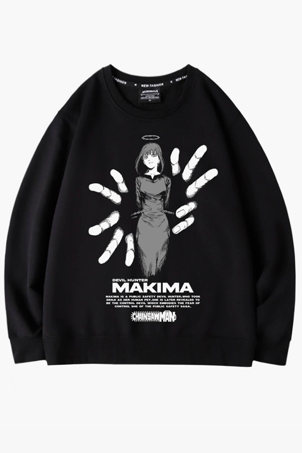 Chainsaw Man Makima Hands Aesthetic Sweatshirt - Aesthetic Clothes Shop Chainsaw Man Makima Hands Aesthetic Sweatshirt - Aesthetic Clothes Shop