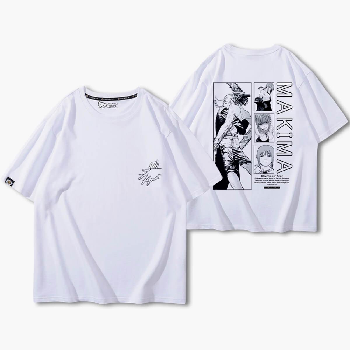 Chainsaw Man Makima Hugs Denji T-Shirt - Aesthetic Clothes Shop Chainsaw Man Makima Hugs Denji T-Shirt - Aesthetic Clothes Shop