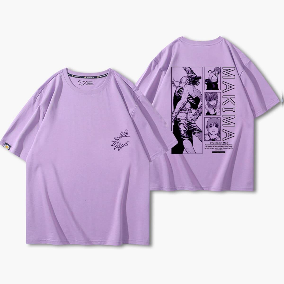 Chainsaw Man Makima Hugs Denji T-Shirt - Aesthetic Clothes Shop Chainsaw Man Makima Hugs Denji T-Shirt - Aesthetic Clothes Shop