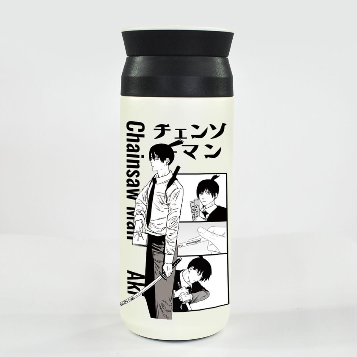 Chainsaw Man Manga Thermos Water Bottle - Aesthetic Clothes Shop