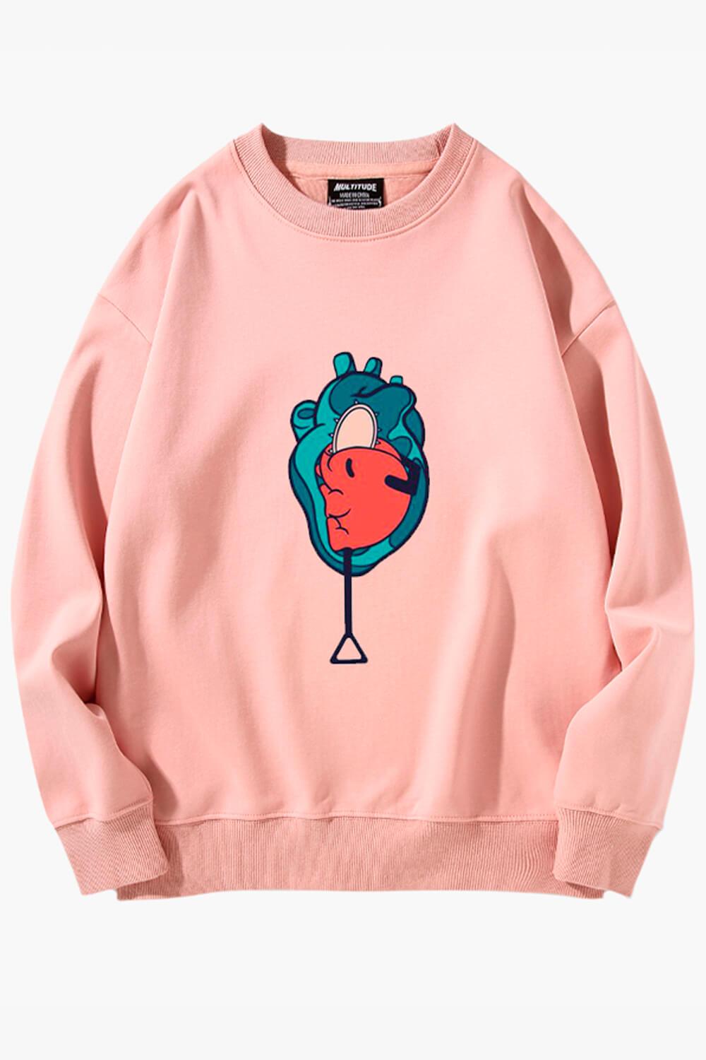 Chainsaw Man Pochita Heart Sweatshirt - Aesthetic Clothes Shop Chainsaw Man Pochita Heart Sweatshirt - Aesthetic Clothes Shop