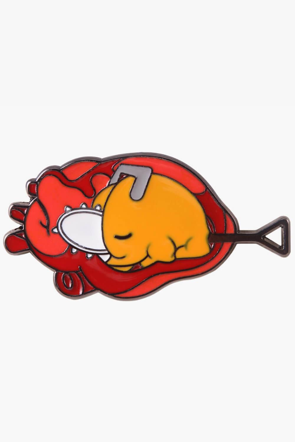 Chainsaw Man Pochita in Heart Enamel Pin - Aesthetic Clothes Shop Chainsaw Man Pochita in Heart Enamel Pin - Aesthetic Clothes Shop