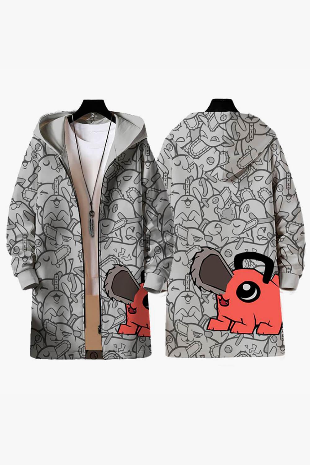 Chainsaw Man Pochita Long Hoodie Jacket - Aesthetic Clothes Shop Chainsaw Man Pochita Long Hoodie Jacket - Aesthetic Clothes Shop