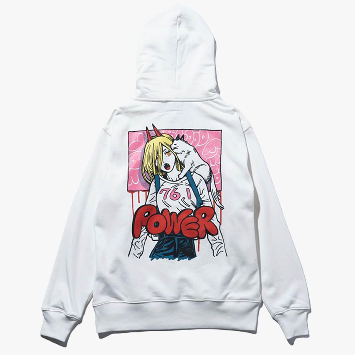 Chainsaw Man Power and Meowy Hoodie - Aesthetic Clothes Shop Chainsaw Man Power and Meowy Hoodie - Aesthetic Clothes Shop