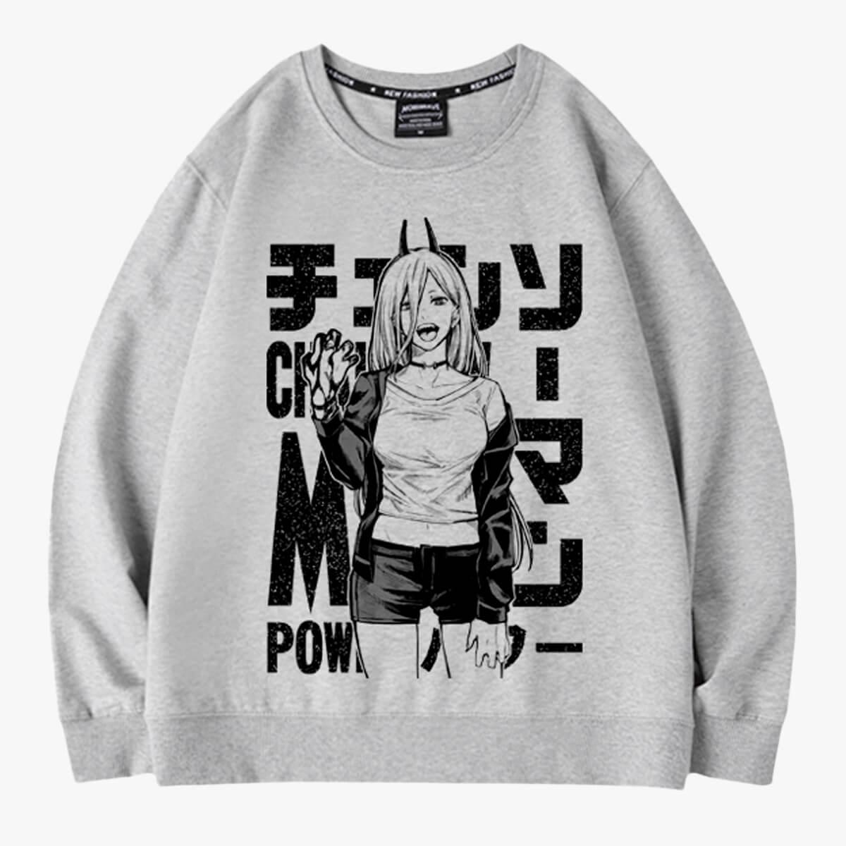 Chainsaw Man Power Bloody Hand Sweatshirt - Aesthetic Clothes Shop Chainsaw Man Power Bloody Hand Sweatshirt - Aesthetic Clothes Shop
