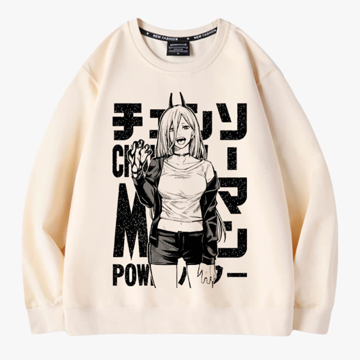 Chainsaw Man Power Bloody Hand Sweatshirt - Aesthetic Clothes Shop Chainsaw Man Power Bloody Hand Sweatshirt - Aesthetic Clothes Shop