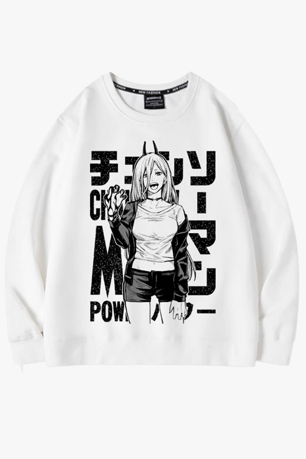 Chainsaw Man Power Bloody Hand Sweatshirt - Aesthetic Clothes Shop Chainsaw Man Power Bloody Hand Sweatshirt - Aesthetic Clothes Shop