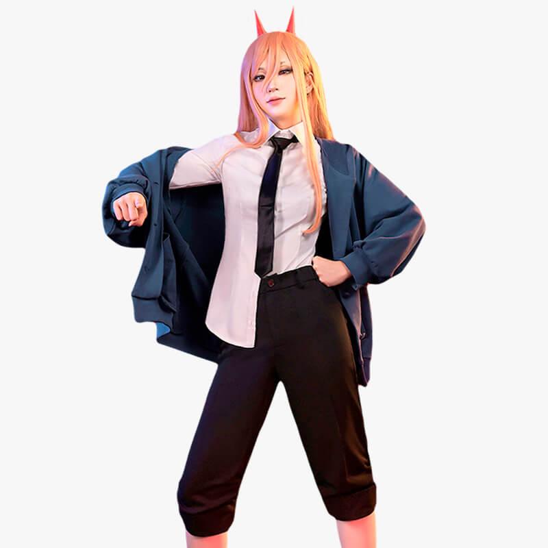 Chainsaw Man Power Cosplay Costume Blue Hoodie Set - Aesthetic Clothes Shop Chainsaw Man Power Cosplay Costume Blue Hoodie Set - Aesthetic Clothes Shop