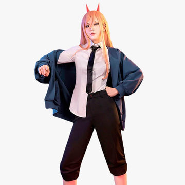 Chainsaw Man Power Cosplay Costume Blue Hoodie Set - Aesthetic Clothes Shop Chainsaw Man Power Cosplay Costume Blue Hoodie Set - Aesthetic Clothes Shop